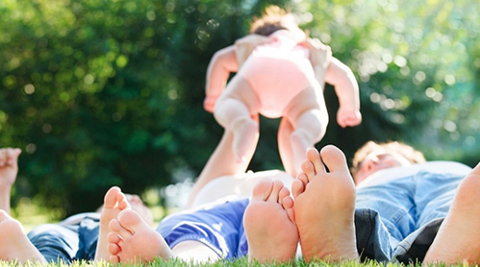 Family Lying Down